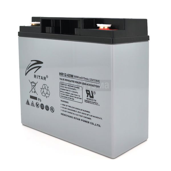 Акумуляторна батарея AGM RITAR RT12170H, Gray Case, 12V 17.0Ah ( 181 х 77 х 167 ) Q4 HR1260W фото