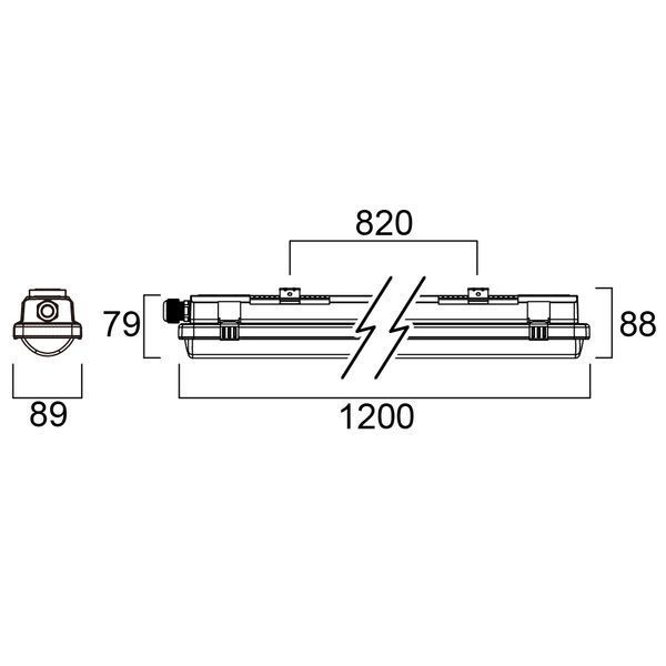 Resisto 1200 IP66 MWCOR 5000lm 840 36W Светильник линейный влагозащищенный с датчиком движения с функцией "коридор" Sylvania (0010223) 0010223 фото