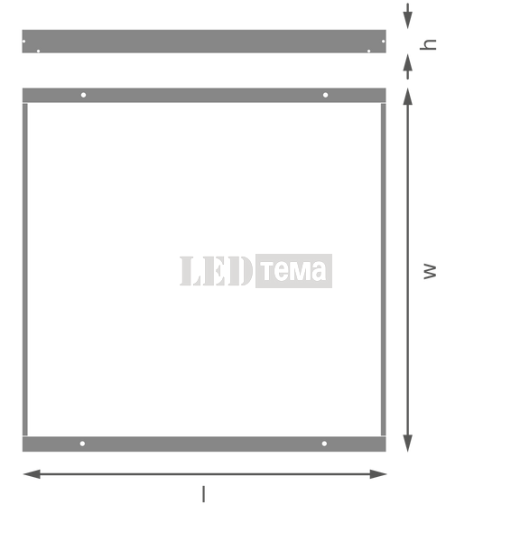 PANEL LOUVER SURF KIT 600 BK Аксессуар для светильника LEDVANCE (4099854155406) 4099854155406 фото