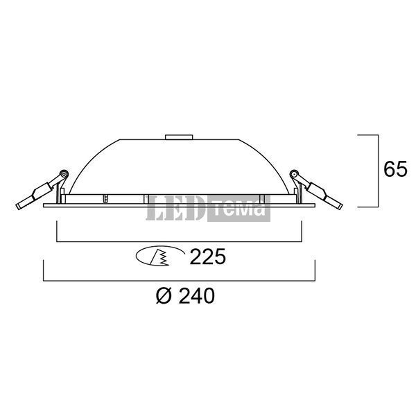 START Downlight 225 IP54 2400lm 840 23W Світильник круглий врізний Sylvania (0030331) 0030331 фото