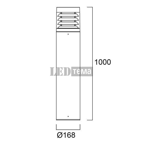 START Bollard IP65 1100LM 830/840 GR 19W Світильник стовбчик з перемикачем кольорової температури Sylvania (0047974) 0047974 фото