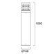 START Bollard IP65 1100LM 830/840 GR 19W Світильник стовбчик з перемикачем кольорової температури Sylvania (0047974) 0047974 фото 8