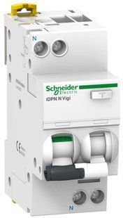 Дифференциальный автоматический выключатель iDPN N VIGI 1P+N 6кА 20A C А 100мA Schneider Electric (A9D52620) A9D52620 фото