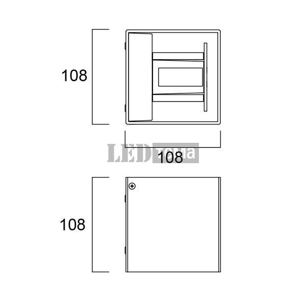 START Surface Wall Cube IP54 2x140LM 2CCT Black 5,8W Світильник фасадний з перемикачем кольорової температури Sylvania (0047136) 0047136 фото