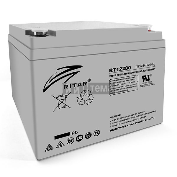 Акумуляторна батарея AGM RITAR RT12280, Gray Case, 12V 28Ah ( 166 х178 х125 ) Q2 RT12280 фото
