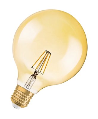 1906LED GLOBE G125 6,5W/825 230V FIL GOLD E27 4X1 OSRAM Світлодіодна лампа (4058075809406) 4058075809406 фото