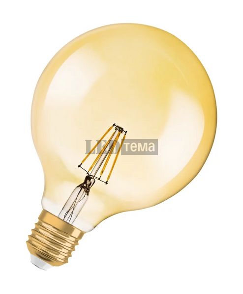 1906LED GLOBE G125 6,5W/825 230V FIL GOLD E27 4X1 OSRAM Світлодіодна лампа (4058075809406) 4058075809406 фото