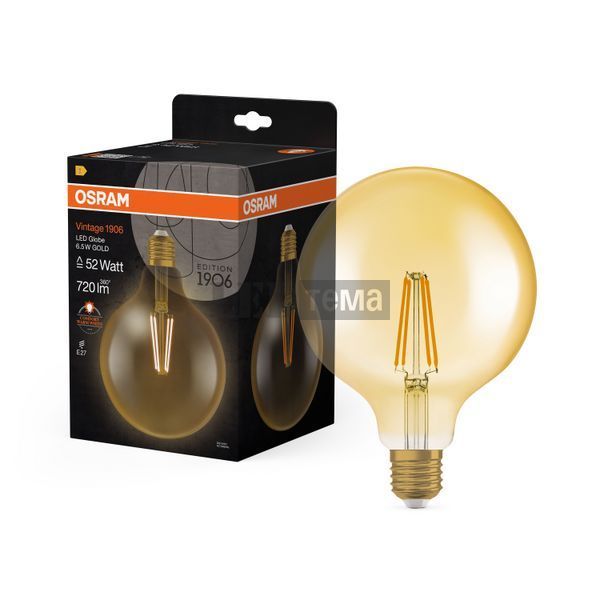 Vintage 1906 Globe 52 Filament 6,5W 824 Gold E27 Светодиодная лампа Osram (4058075809406) 4058075809406 фото