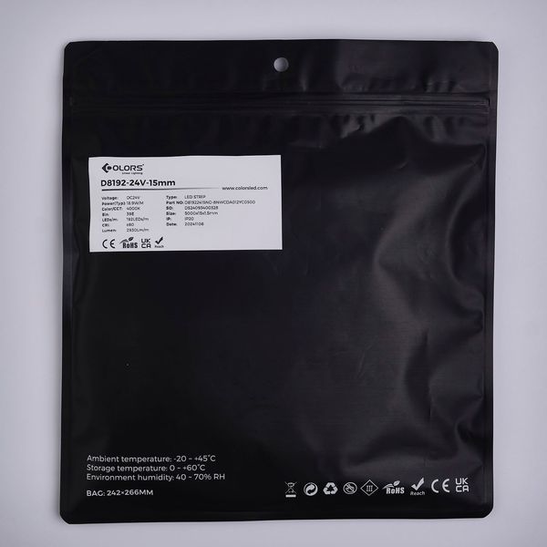 LED лента 192-2835-24V-IP20 18.9W 2930Lm 4000K 5м COLORS (D8192-24V-15mm-NW) D8192-24V-15mm-NW фото