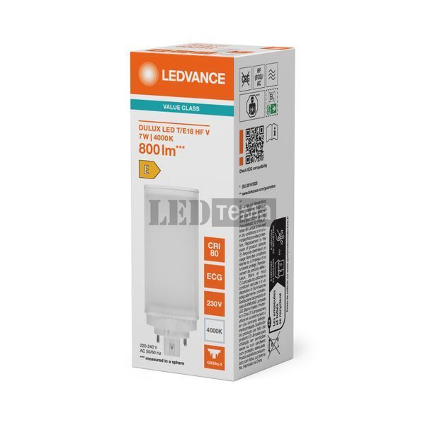 DULUX LED T/E18 HF V 7W 840 FR GX24Q-2 Светодиодная лампа Ledvance (4058075822276) 4058075822276 фото