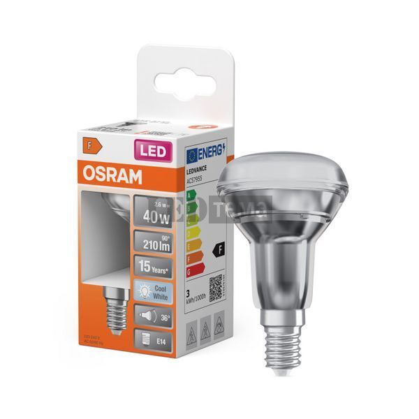 LED Star R50 40 36&deg; 2,6W 840 E14 Світлодіодна лампа Osram (4058075433342) 4058075433342 фото