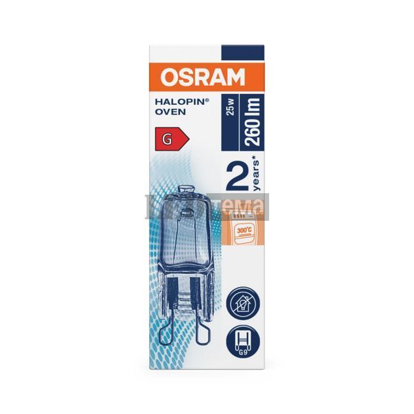 66725 OVEN 25W 230V G9 20X1 галогенная лампа для духовки OSRAM (4008321703552) 4008321703552 фото