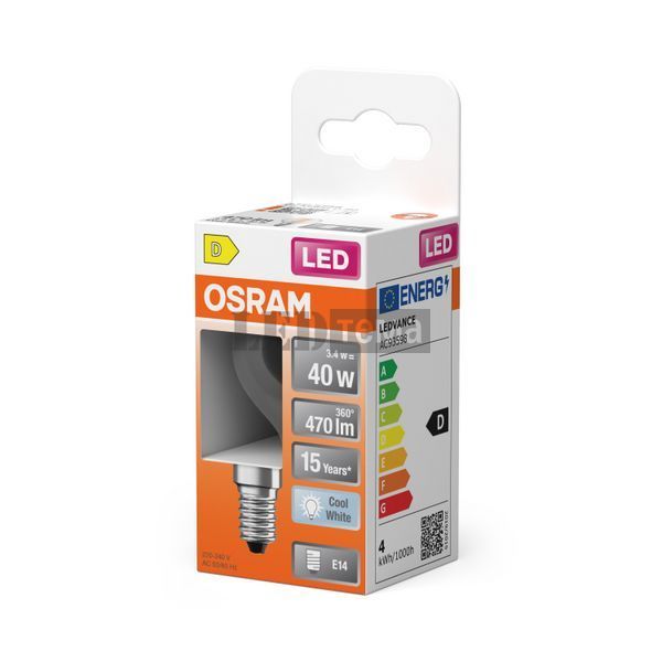 LED Star Classic P40 Filament 3,4W 840 CL E14 Светодиодная лампа Osram (4099854468339) 4099854468339 фото