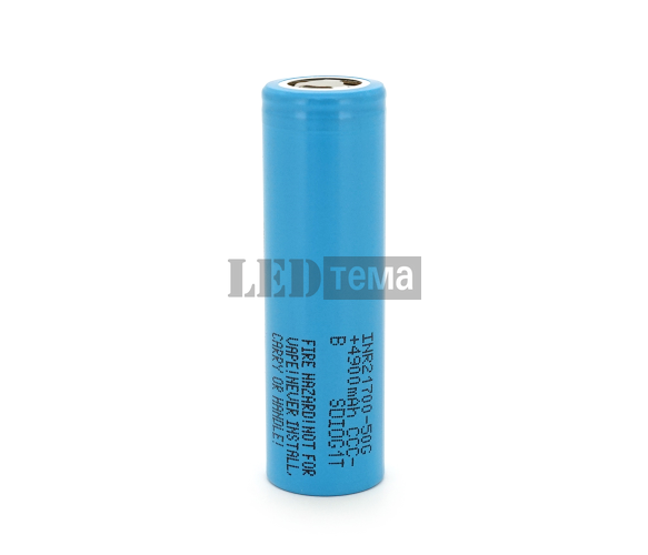 Акумулятор 21700 Li-Ion Samsung INR21700-50G 4900mAh, 50A, 3.6V, Blue (Samsung INR21700-50G) Samsung INR21700-50G фото
