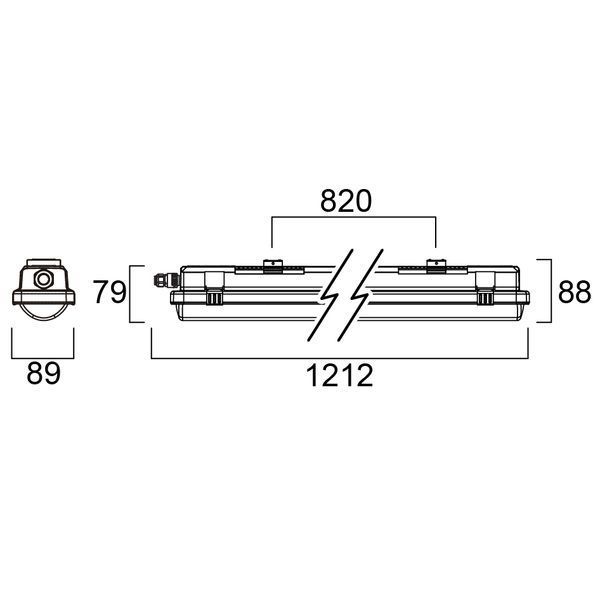 Resisto 1200 IP66 2800lm 840 QC 20W Светильник линейный влагозащищенный Sylvania (0010214) 0010214 фото