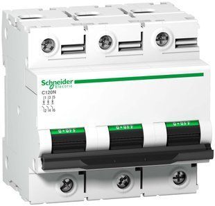 Автоматичний вимикач C120N 3P 100A B Schneider Electric (A9N18350) A9N18350 фото