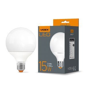 G95e E27 15W 1550лм 4100K AC175-250В 270&deg; светодиодная лампа VIDEX (VL-G95e-15274) VL-G95e-15274 фото