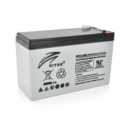 Акумуляторна батарея AGM RITAR HR1228W, Gray Case, 12V 7.0Ah ( 151 х 65 х 94 (100 ) 2.17kg Q10 HR1228W фото