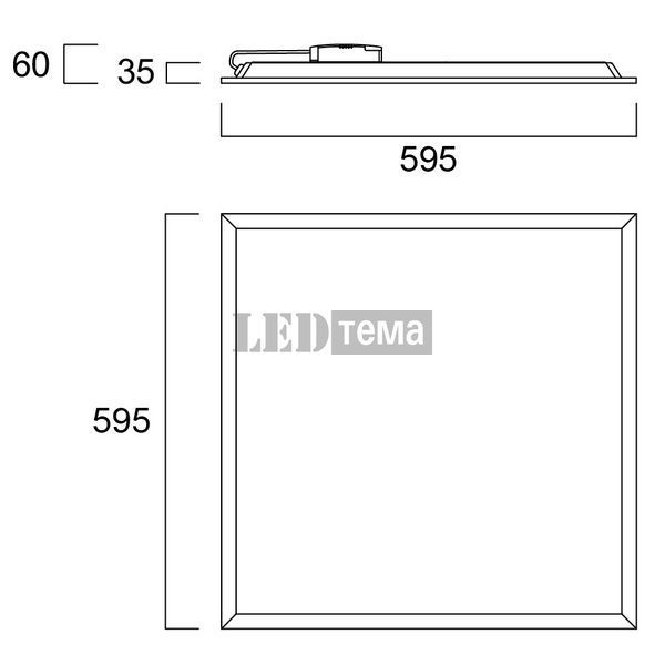 START Eco Panel UGR19 600x600 4000lm 840 35W Светильник панель Sylvania (0048086) 0048086 фото