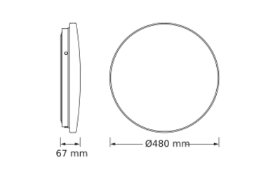 CEILING ROUND ⌀ 48cm IP20 36W 4000К Накладний світильник OSRAM (4099854648021) 4099854648021 фото