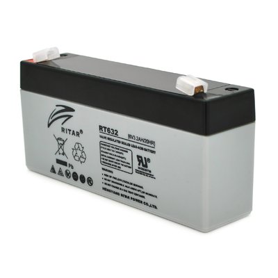 Аккумуляторная батарея AGM RITAR RT632, Gray/Black Case, 6V 3.2Ah ( 134х35х60 (66) ) Q10 RT632 фото