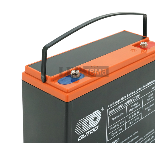 Тяговая аккумуляторная батарея AGM OUTDO 6-DZM-20, 12V 20Ah, (180 х 78 х 170), Q2 6-DZM-20 фото