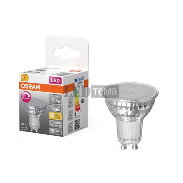 LED Superstar PAR 16 50 36&deg; DIM 3.7W 927 GU10 лампа светодиодная диммируемая OSRAM (4099854457487) 4099854457487 фото
