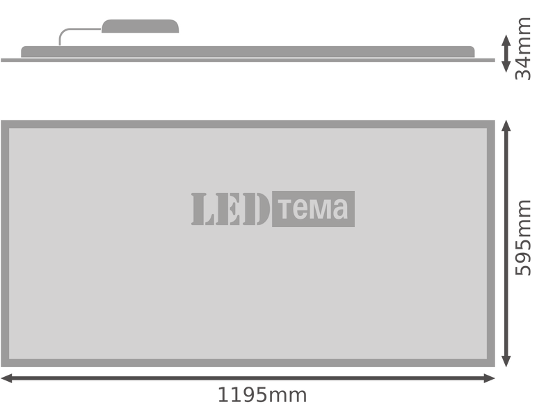 PL ECO 1200x600 E 865 U19 60W 6500К Светильник панель IP20 LEDVANCE (4099854603426) 4099854603426 фото