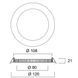 START Downlight Flat 108 IP44 550LM 830 DIM 7W Светильник круглый врезной диммируемый Sylvania (0054118) 0054118 фото 10
