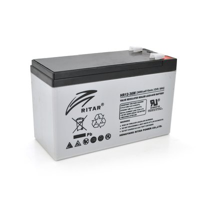 Акумуляторна батарея AGM RITAR HR1236W, Gray Case, 12V 9.0Ah ( 151 х 65 х 94 (100 ) 2.60kg Q10 HR1236W фото