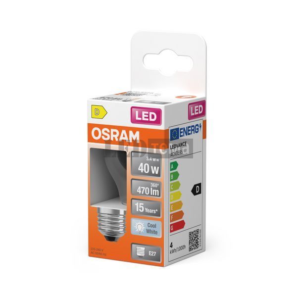 LED Star Classic P40 Filament 3,4W 840 CL E27 Світлодіодна лампа Osram (4099854468070) 4099854468070 фото