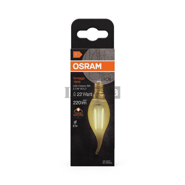 Vintage 1906 Classic BA22 Filament 2,5W 824 Gold E14 Світлодіодна лампа Osram (4099854091537) 4099854091537 фото