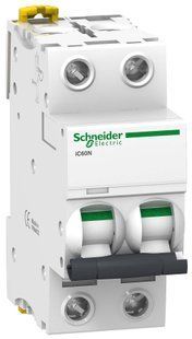 Автоматичний вимикач iC60N 2P 20A C Schneider Electric (A9F79220) A9F79220 фото