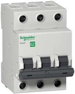 Автоматичний вимикач 3P, 6A, С, 6kA, Easy9, Schneider Electric (EZ9F34306) EZ9F34306 фото