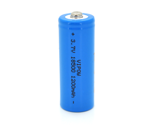 Акумулятор 18500 Li-Ion Vipow ICR18500 TipTop, 1200mAh, 3.7V, Blue Q50/500 (ICR18500-1200mAhTT) ICR18500-1200mAhTT фото