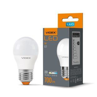G45e E27 7W 700лм 3000K AC175-250В 270&deg; светодиодная лампа VIDEX (VL-G45e-07273) VL-G45e-07273 фото