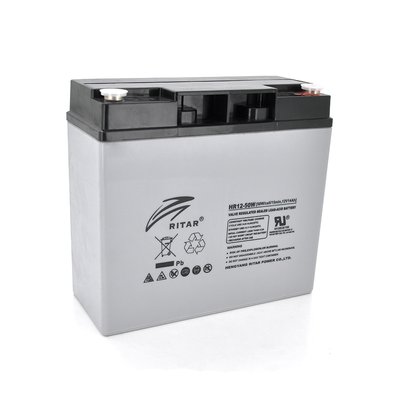 Аккумуляторна батарея AGM RITAR HR1250W, Gray Case, 12V 14.0Ah ( 181 х 77 х 167 ) 4.30kg Q4 HR1250W фото