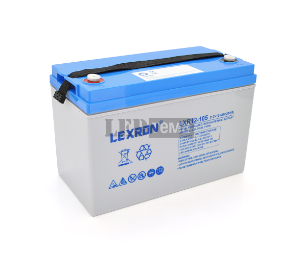 Акумуляторна батарея Lexron LXR12-105 GEL 12V 105AH DEEP CYCLE (330 x 171 x219) 30 kg LXR12-105 фото
