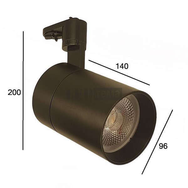 AccentFlow-209D 40Вт 40&deg; black Fresh meat pink трековий світильник для підсвітки м'яса однофазний чорний Ledtema (AF209D-BK4040FMP) AF209D-BK4040FMP фото
