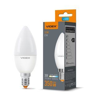 C37e E14 3.5W 300лм 3000K AC175-250В 250&deg; светодиодная лампа VIDEX (VL-C37e-35143) VL-C37e-35143 фото