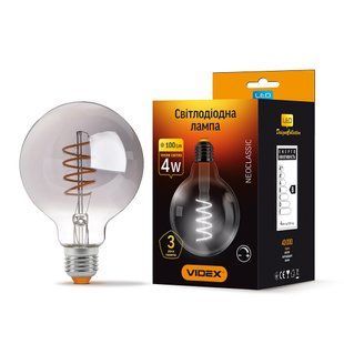 Filament G95FGD E27 4W 100лм 2100K AC198-242В 360&deg; светодиодная лампа филаментная диммируемая VIDEX (VL-G95FGD-04272) VL-G95FGD-04272 фото