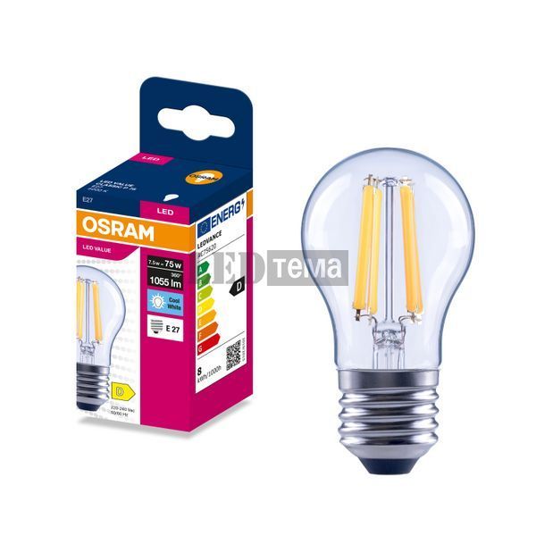 LED Classic A75 300&deg; Filament V 7,5W 840 CL E27 Светодиодная лампа Osram (4099854569807) 4099854569807 фото