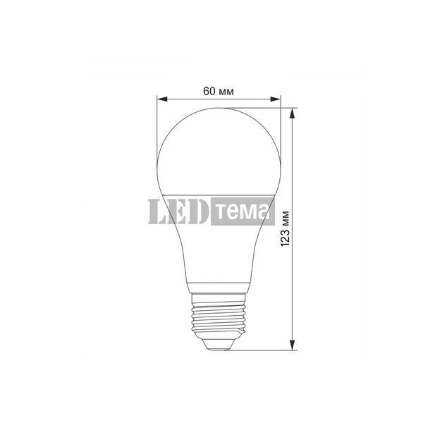 A65e E27 15W 1500лм 4100K AC175-250В 300&deg; светодиодная лампа VIDEX (VL-A65e-15274) VL-A65e-15274 фото