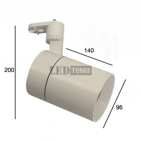 AccentFlow-D-30Вт-24°-4000К white CRI90 трековий світильник однофазний білий (AF209D-WH3024490) AF209D-WH3024490 фото