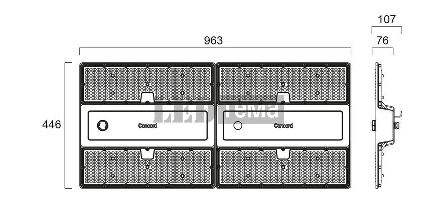 ROCKS 290W IP65 52KLM 840 AISLE DALI Z18 Concord Світильник для високих стель керований (2825427) 2825427 фото