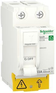 Дифференциальный выключатель УЗО 2P 63A 300mA А-S, Resi9 Schneider Electric (R9R65263) R9R65263 фото