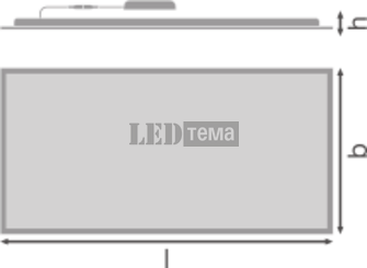 PL COMP 1200x600 V 840 U19 DALI 53W 4000К Світильник панель DALI-2 DIM IP40/IP20 LEDVANCE (4099854017704) 4099854017704 фото