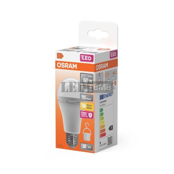 LED CL A60 RECH 8W/827 230V E27 6X1 светодиодная лампа с аккумулятором OSRAM (4099854190087) 4099854190087 фото
