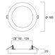 START Downlight 5in1 50-125 1150LM DIM 12W Светильник универсального монтажа диммируемый Sylvania (0053071) 0053071 фото 14
