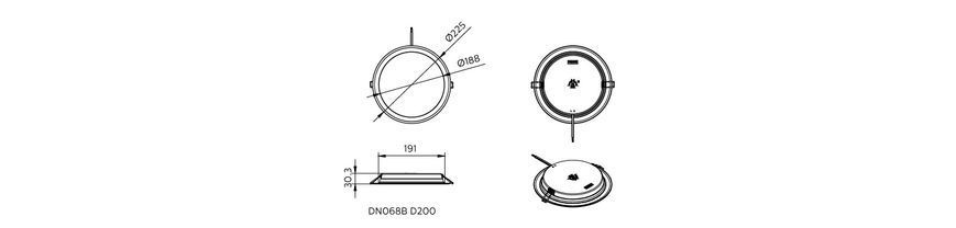 DN068B G2 LED20/840 PSU D200 18W 4000К Круглий даунлайт IP20/IP44 Philips (911401863787) 911401863787 фото